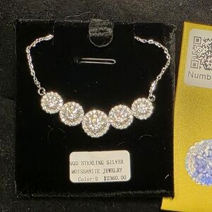 Elegant Silver Moissanite Necklace